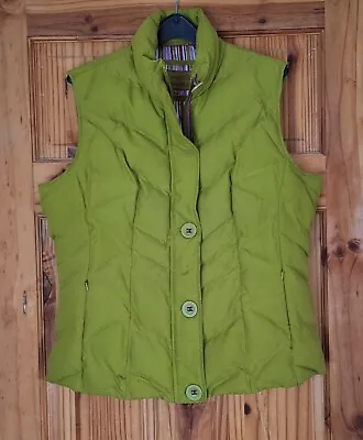 MARKS & SPENCER ~ PER UNA * GREEN QUILTED / PADDED GILET BODY WARMER ~ Med (VGC) • £9.50