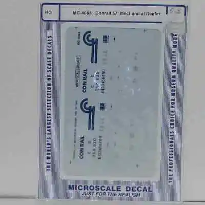 Microscale HO Scale Decals: Conrail 57' Mechanical Reefer - Refrigerator Car • $5.25