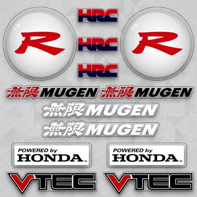 Honda Sport HRC Mugen 無限 R VTEC Car Logo Sticker Vinyl 3D Decal Stripes Decor • $8.99