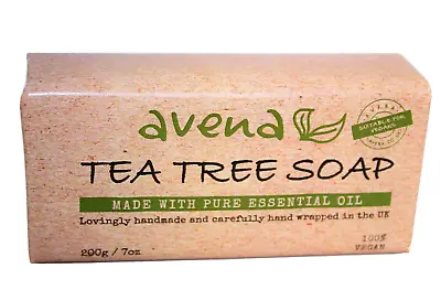 Tea Tree Oil Soap Bar 200g  Natural Antiseptic Fungicide Moisturizes And Vegan • £9.99