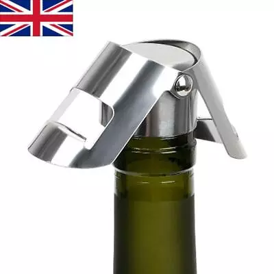 Champagne Wine Bottle Stopper Stop Pressure Stainless Steel • £4.79