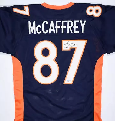 Ed McCaffrey Autographed Blue Pro Style Jersey - Beckett W Hologram *Black • $129