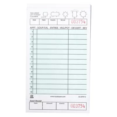 2-Part Carbonless Loose Guest Checks GC4797 Bottom Receipt 2000 Loose Checks • $79.88