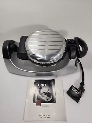 VillaWare UNO #2009 Gravity Rotating Belgian Waffler Waffle Maker Petite Flowers • $35.97