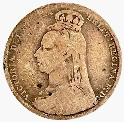 1889 Great Britain 0.925 Silver Shilling Victoria World Coin KM# 774 Lot B1-504 • $14.85