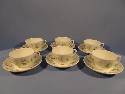 Minton Spring Valley Pattern Set Of Six Teacups And Saucers  • £42