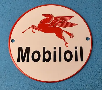 Vintage Mobil Gasoline Porcelain Gas Oil Service Station Pump 6  Pegasus Sign • $124.27