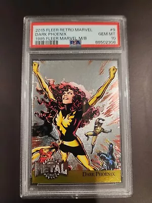 2015 Fleer Retro Marvel 1995 Metal BLASTER #9 Dark Phoenix PSA 10 • $0.99