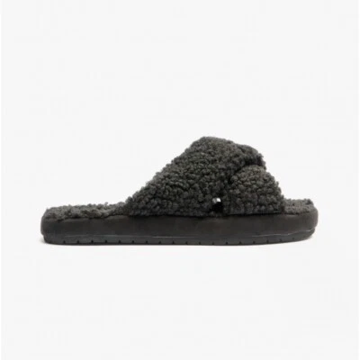£36 • Buy Skechers COZY SLIDE Ladies Cross Strap Open Toe Memory Foam Slippers Black
