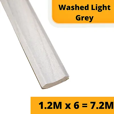 Washed Light Grey Laminate Beading Scotia Edge Trim Grey - 1.2M X 6 = 7.2 Meters • £12.25