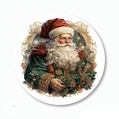 Vintage Santa Saint Nick Christmas Stickers Envelope Seals Christmas Favors • $2.65