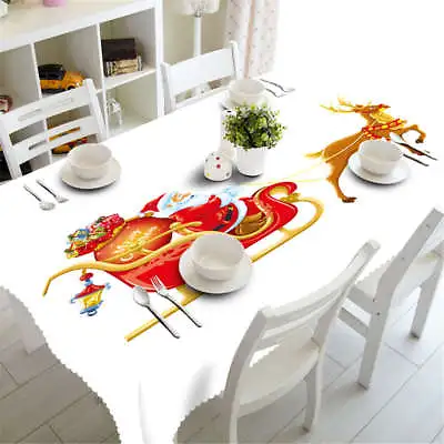 White Magical 3D Tablecloth Table Cover Cloth Rectangle Wedding Party Banquet • £135.75