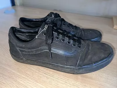 Vans Off The Wall Mens Black Lace Up Trainers Size UK 12 • £9.99
