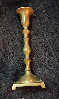 Vintage Brass Candle Stick Holder 7 Inches Tall Perfect Condition • $10