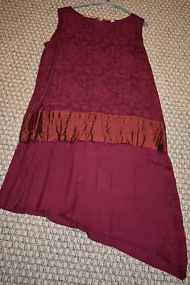 1920s Wine Brocade Cabaret Flapper Style Dress For Costume • $26