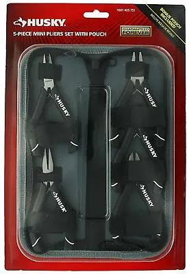 NEW Husky 5-pc Mini Pliers Set + Case 1052 Craft Hobby Hand Tools Precision • $20.85
