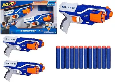 $73 • Buy Nerf N-Strike Elite Disruptor Blasters 2 Pack Ages 8+ Toy Gun Fire 6 Darts Gift