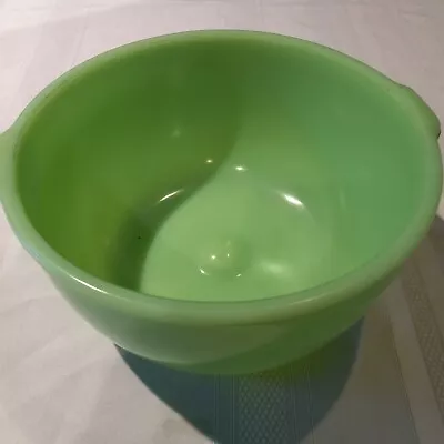 9 Inch Jadeite Mixing Bowl Not Marked But I Believe It Is A McKee With Handles • $47.95