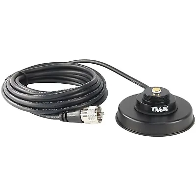 TRAM 1235 3-1/4-Inch Black Zinc NMO Magnet Mount With RG58 Coaxial Cable And ... • $31.12