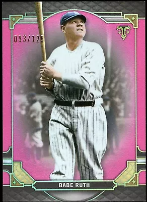 2022 Topps Triple Threads BABE RUTH #60 Yankees TOURMALINE Pink 93/125 MVP HOF • $19.99