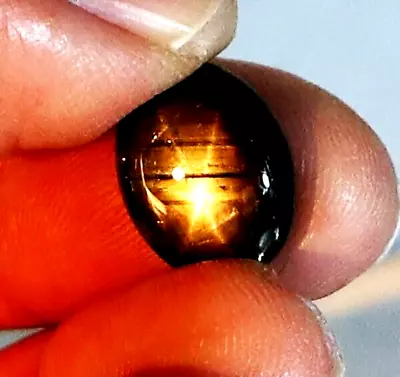 Estate Sapphire For Sale Golden Black Star Cabochon 10.15 Ct Men Ring Wedding • $67.26