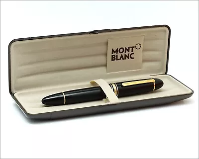 MONTBLANC Meisterstuck 149 4810 18k Gold Nib Black Fountain Pen - Excellent - • $380