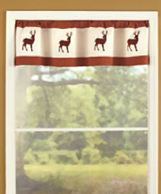 Deer Window Kitchen  Valance Woodland Lodge Cabin Decor • $24.99