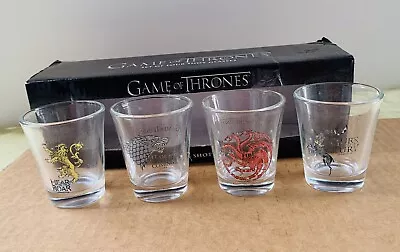 Game Of Thrones Shot Glasses (4) HBO Licensed Dark Horse Comics Inc Bareware • £4.77