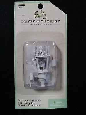 Mayberry Street Miniatures 12 Volt White Carriage Lamp Scale 1:12  # 1565621 New • $9.99