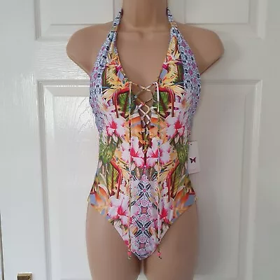 Butterfly By Matthew Williamson Swimsuit Cuban Tropical Swimming Size 10  • £34