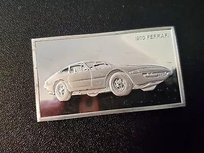 1970 FERRARI 1000 Grain Sterling Silver Bar Vintage Franklin Mint Car .925 Ingot • $65