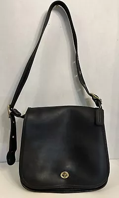 Vintage COACH Stewardess 9525 Hobo Black Leather Shoulder Bag • $164.99