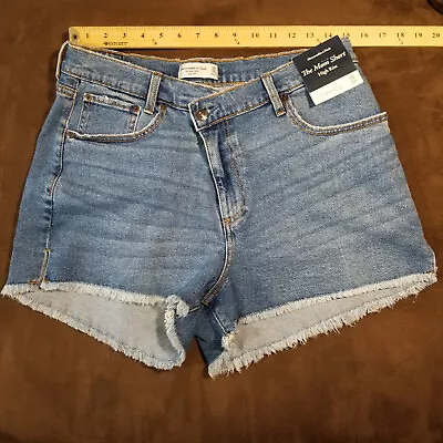 NWT ABERCROMBIE & FITCH THE MOM SHORT DENIM HIGH RISE CURVE LOVE 30/10 W30x2.5 • $23.95