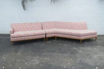 Mid Century Modern Sectional Two Part Long Couch Sofa 3625 • $3555