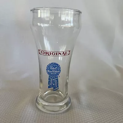 ORIGINAL PABST BLUE RIBBON BEER PILSNER 6oz TULIP DRINKING GLASS BAR MANCAVE VTG • $10