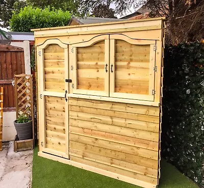 Garden Bar Corner Bar Tiki Bar Man Cave Bar Shed Bar Wooden Bar Wine Rack • £799