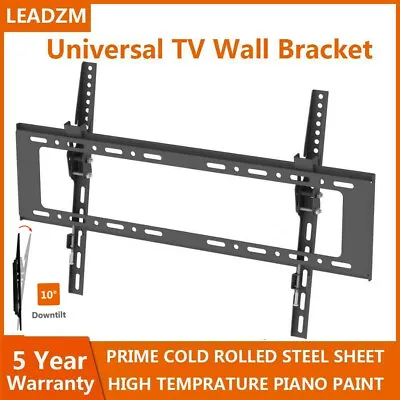 £8.59 • Buy Slim TV Wall Bracket Tilting 10° For 32 37 42 46 50 55 60 65 70 Inch Plasma LCD