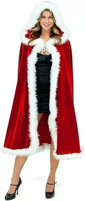Udyr Red Velvet Christmas Cape Mrs. Claus Cloak • $12.95