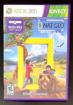 Kinect Nat Geo TV: America The Wild (Microsoft Xbox 360 2012) Game Complete CIB • $3.97