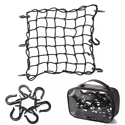 15 X15  Cargo Net Motorcycle Helmet Mesh Luggage Cord Tie Down Bungee Adjustable • $10.99