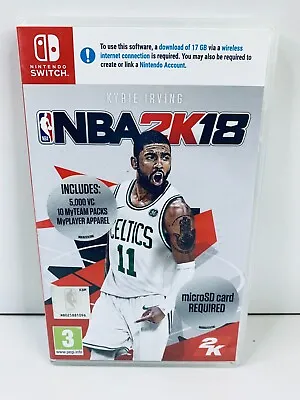 No Game NBA 2K18 Case Only Nintendo Switch - Fast Post - No Game • $12.95