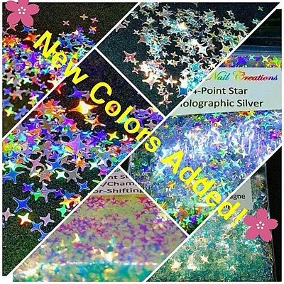 4-POINT STAR Shape Glitter~You Choose~Nail Art•Face•Festival•USA✨ • $2.50