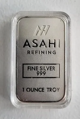 ASAHI Refining 1oz .999 Fine Silver Bar In Capsule. • £34.99