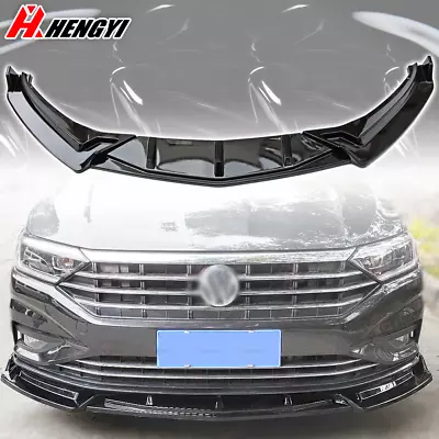 $76.46 • Buy For 2019-2022 Volkswagen Jetta Glossy Black Front Bumper Splitter Spoiler Lip