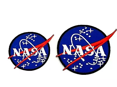 NASA Astronaut Patch Iron Sew ON Applique Space UFO Jeans Jacket Badge 2 SIZES • £2.59