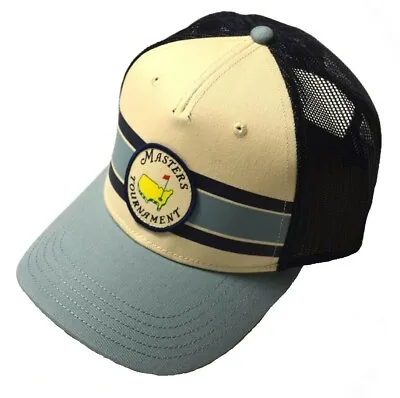 2023 MASTERS (LT BLUE) STRIPED PATCH TRUCKER Logo Golf Hat From AUGUSTA NATIONAL • $59.95