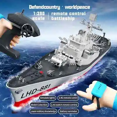 Remote Control Rc Navy War Ship Battle Boat Rtr Model Yacht Destroyer 24  Rc Uk • £76.68