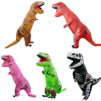 T-REX Dinosaur Inflatable Costume For Adult/Kid Dino Mascot Suit Christmas Party • $37.04