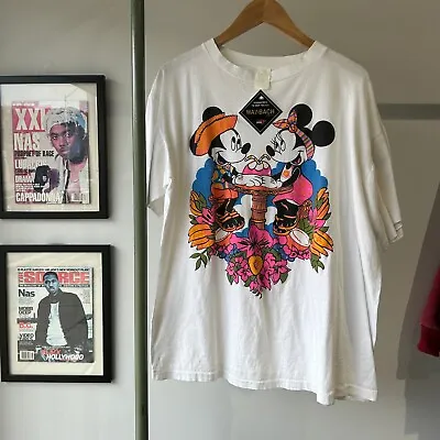 VINTAGE 90s | Mickey Mouse Hawaii Vacation White T-Shirt Sz XL Adult • $80