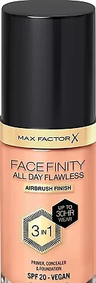 Max Factor Facefinity All Day Flawless 3 In 1 Vegan Foundation • $15.60